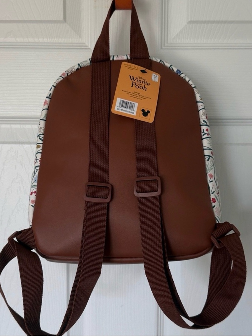 Disney Winnie the Pooh Floral Cream and Brown Mini Backpack - Picture 4 of 15